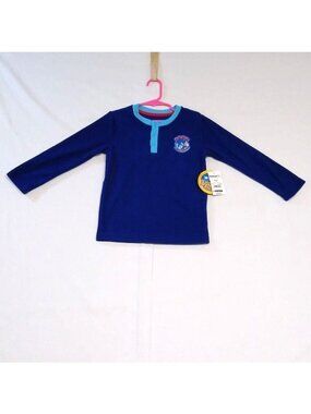 Sonic Hedgehog Boys Henley Pajamas Long Sleeve Textured Top Size XS (4/5) NWT